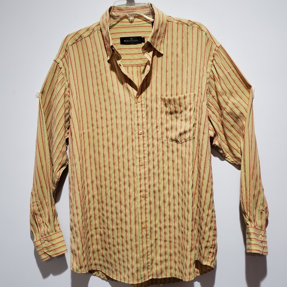 Bugatchi Uomo Button Up Striped Shirt Size L - Picture 2 of 10